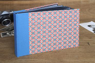 Modern photo album "Toni", photo album blue red